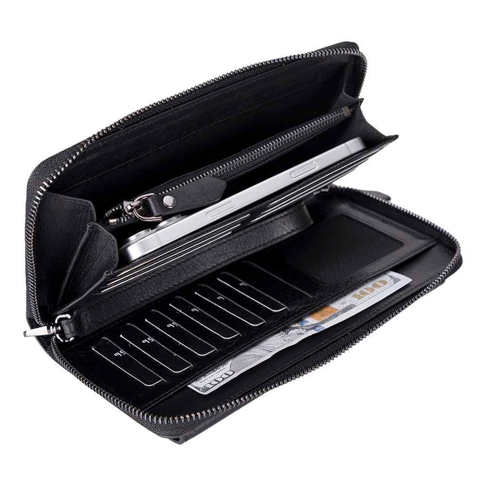 Aristo Genuine Leather Clutch Bag - Minimalist Wristlet Wallet & Pouch Bag