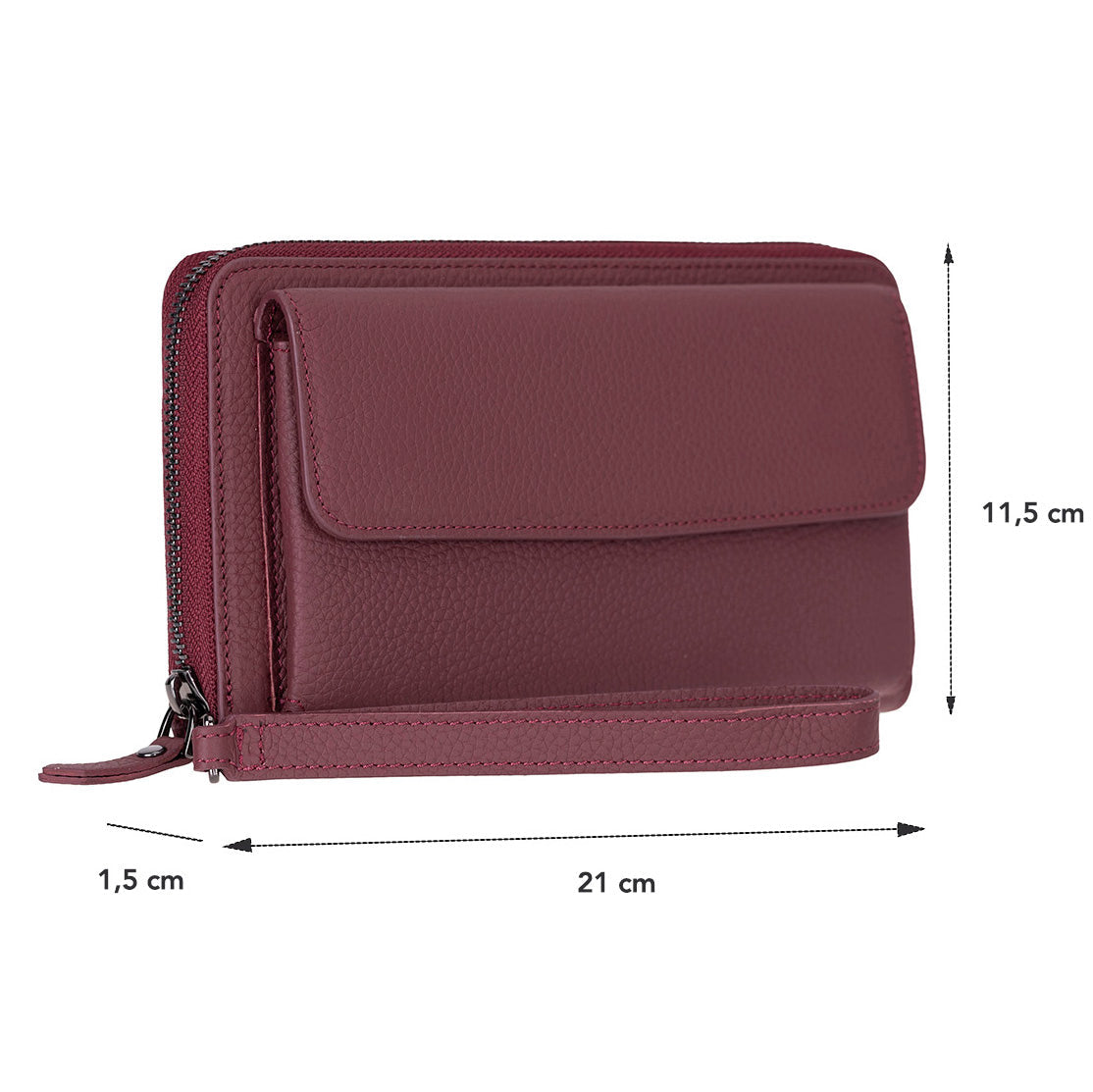 Aristo Genuine Leather Clutch Bag - Minimalist Wristlet Wallet & Pouch Bag