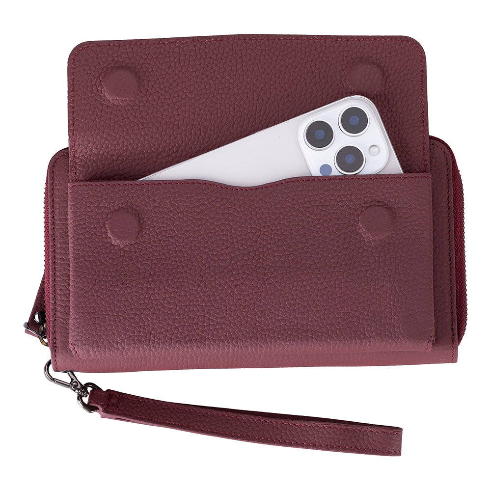 Aristo Genuine Leather Clutch Bag - Minimalist Wristlet Wallet & Pouch Bag