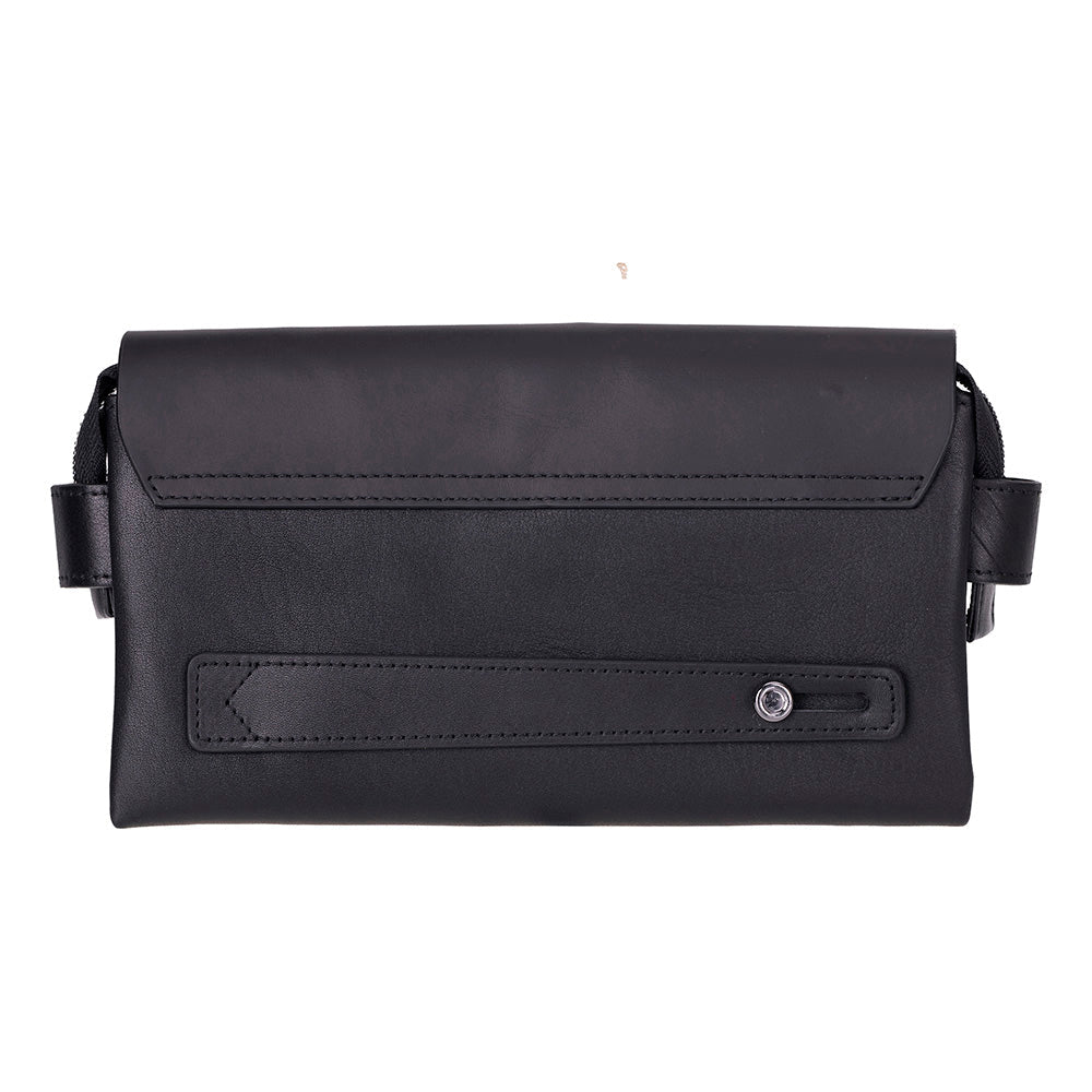 Prestige Genuine Leather Clutch Bag – Premium Travel Organizer with Wrist Strap