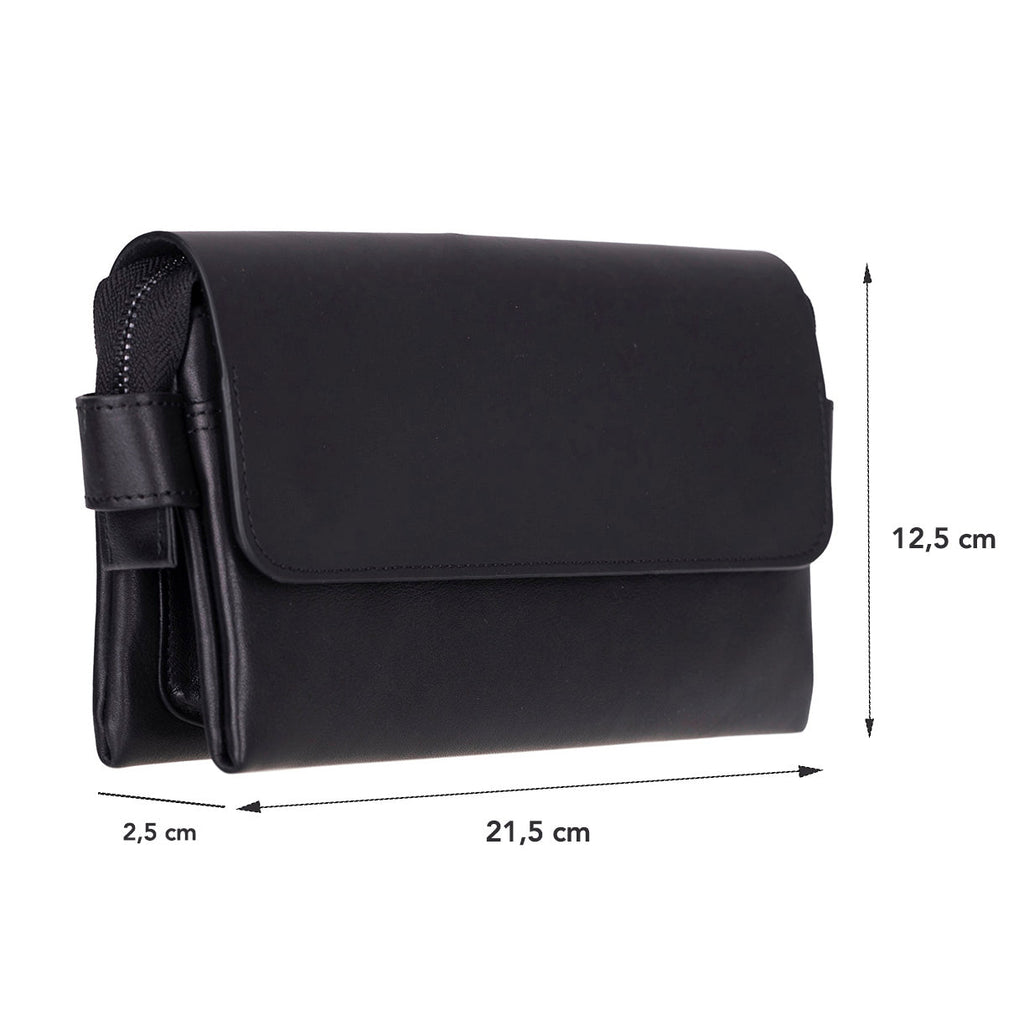 Prestige Genuine Leather Clutch Bag – Premium Travel Organizer with Wrist Strap