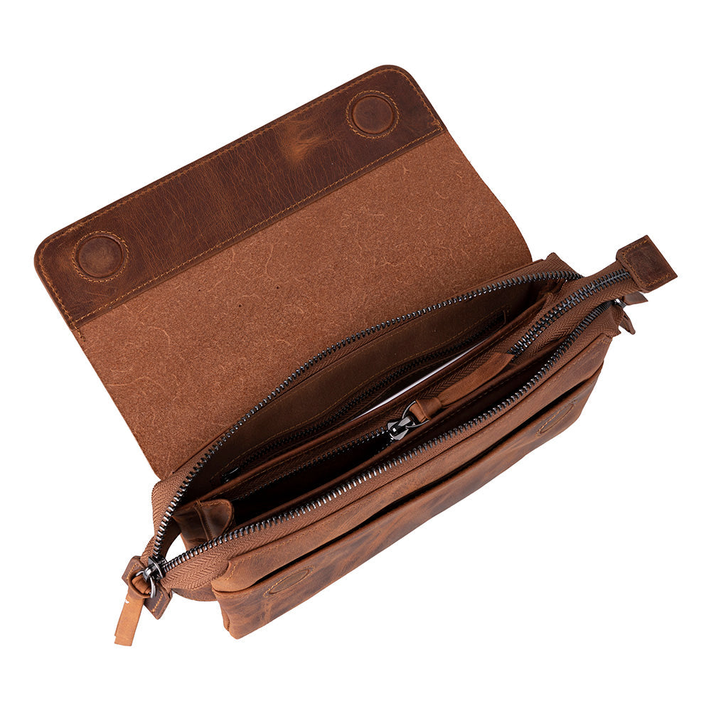 Prestige Genuine Leather Clutch Bag – Premium Travel Organizer with Wrist Strap