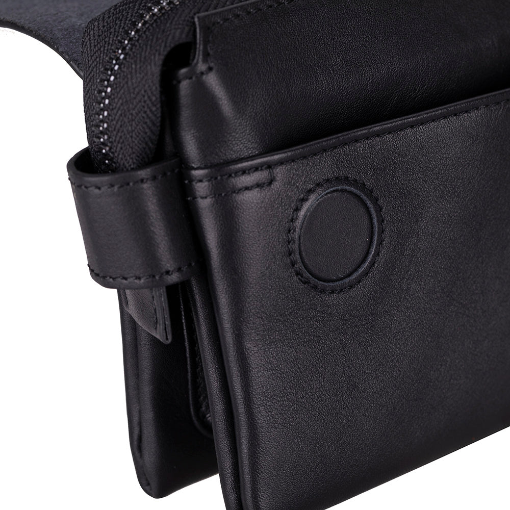 Prestige Genuine Leather Clutch Bag – Premium Travel Organizer with Wrist Strap