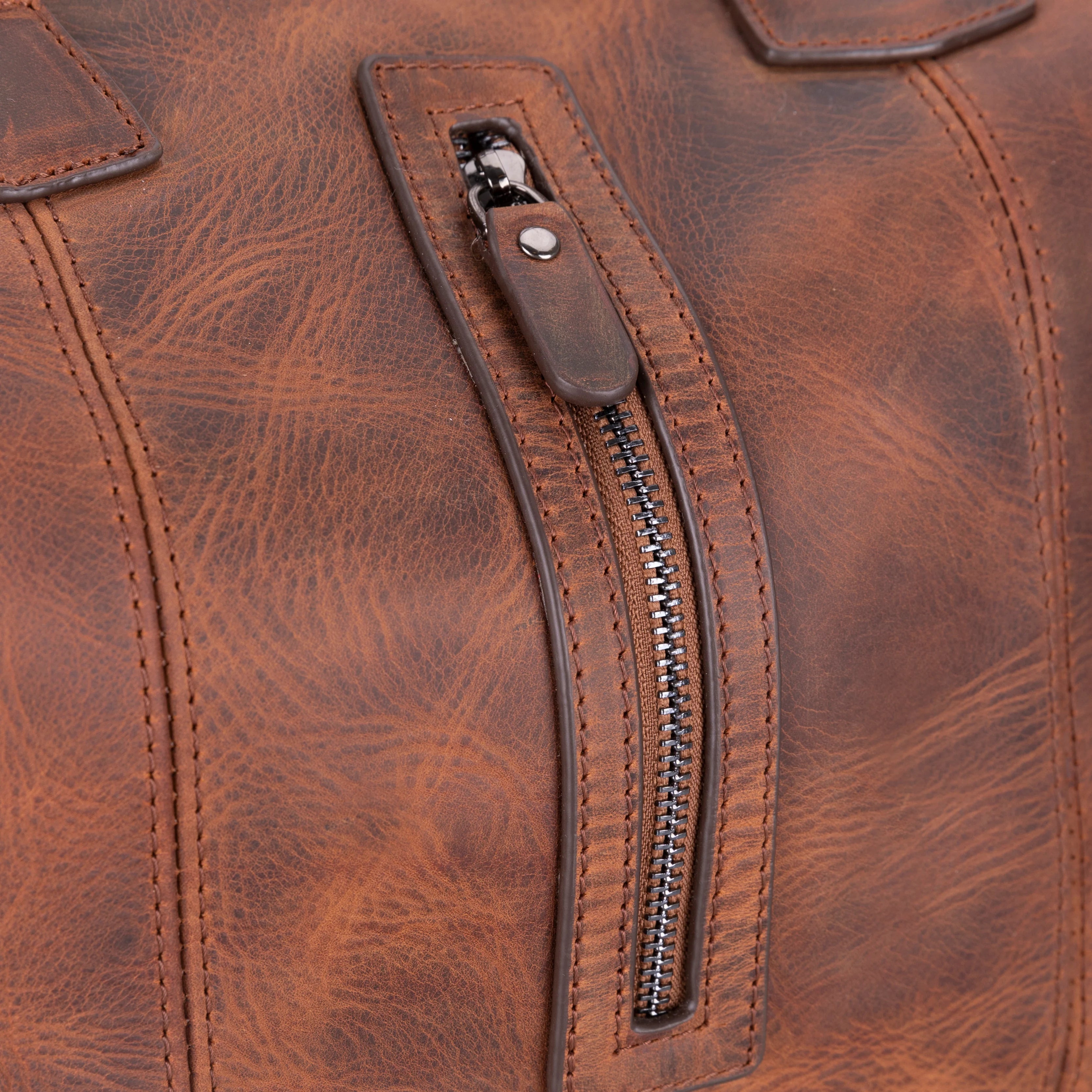 Dolly Handcrafted Leather Duffle Bag | Full Grain Leather Weekender Travel Bag