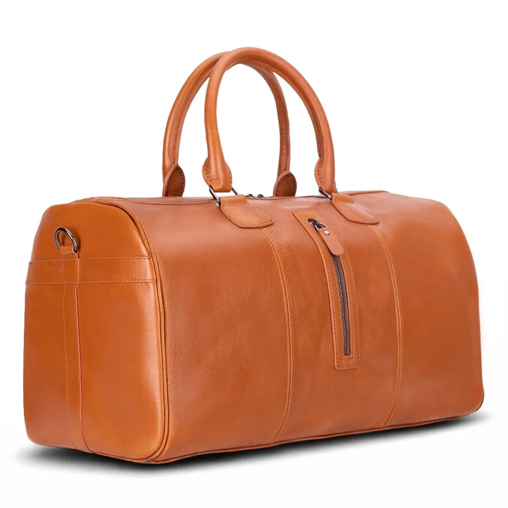 Dolly Handcrafted Leather Duffle Bag | Full Grain Leather Weekender Travel Bag