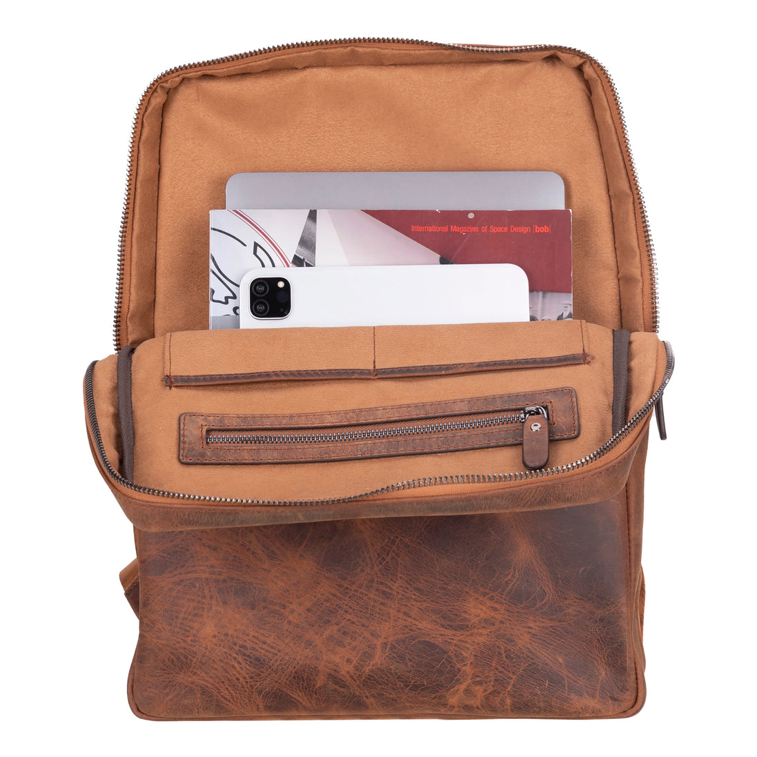 Lederrucksack „Verstecktes Schloss“