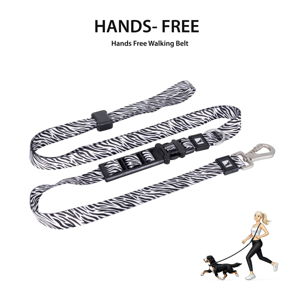 Patterned Recycled Hands Free Leash