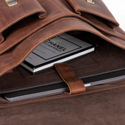 Olympus Leather Business Briefcase / Laptop Case