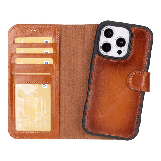 Magic  Detachable Genuine Leather Case