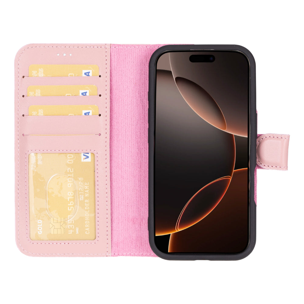 Genuine Leather Detachable  iphone 16 Case