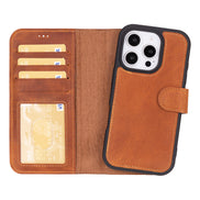Genuine Leather Detachable  iphone 16 Case