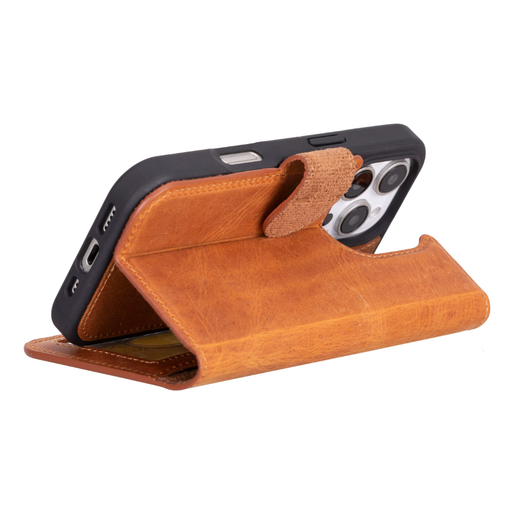 Genuine Leather Detachable  iphone 16 Case