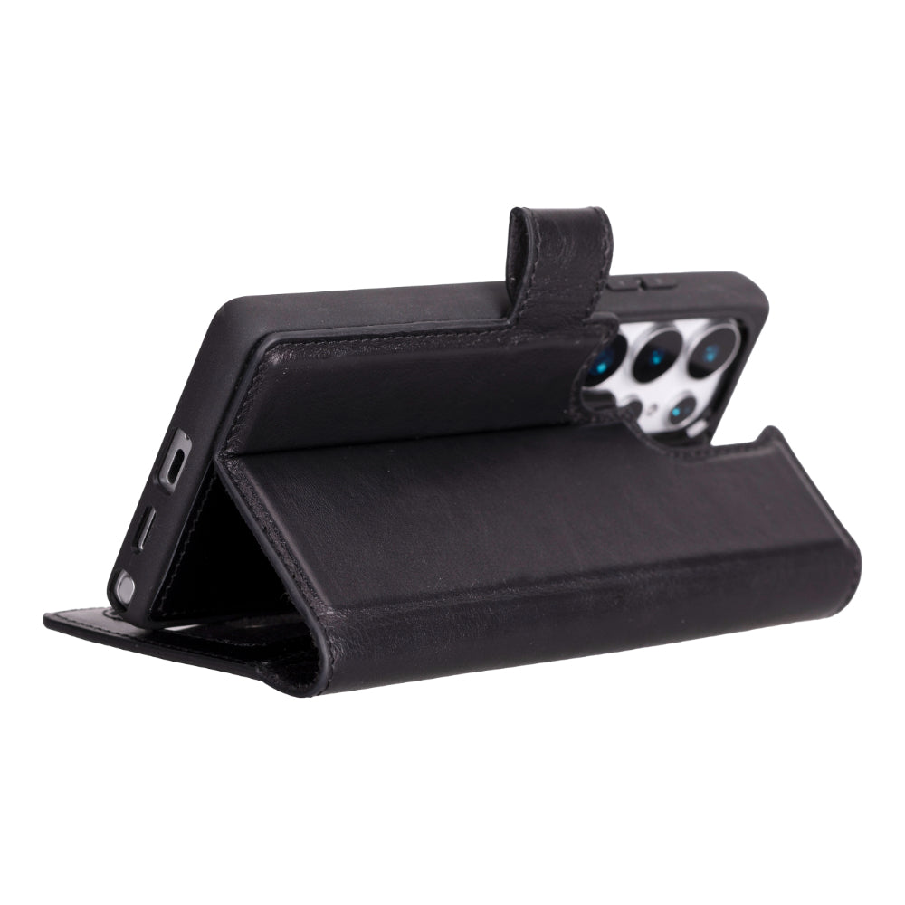 Magische abnehmbare Leder-Brieftaschenhülle für Samsung Galaxy S25 Ultra