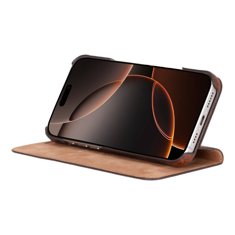 Sonat Leder iPhone 16 Pro Folio-Hülle