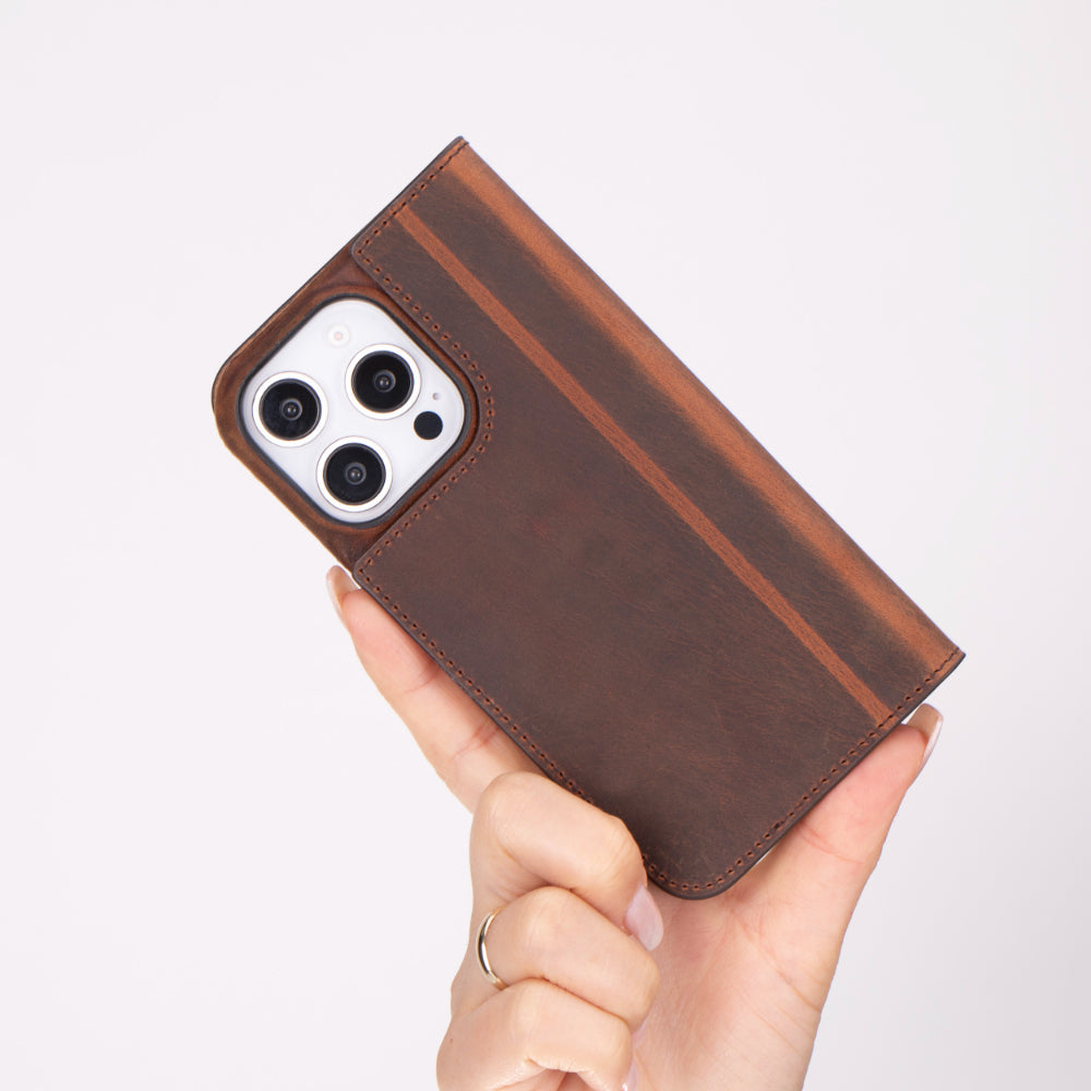 Sonat Leder-Foliohülle für iPhone 16 Pro Max