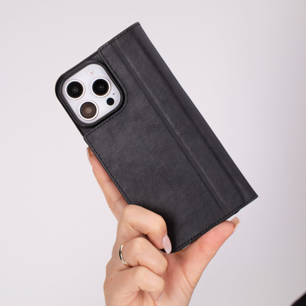 Sonat Leder-Foliohülle für iPhone 16 Pro Max