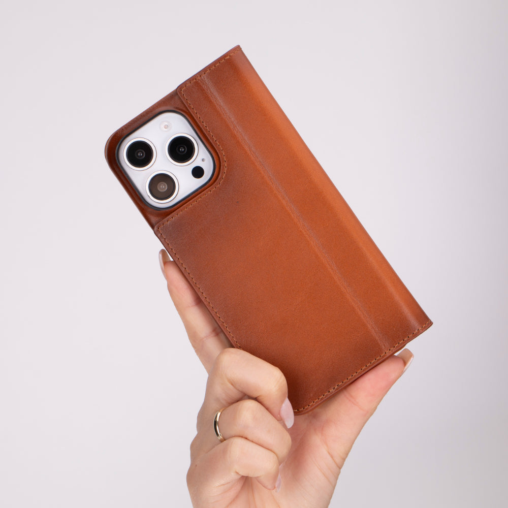 Sonat Leder-Foliohülle für iPhone 16 Pro Max