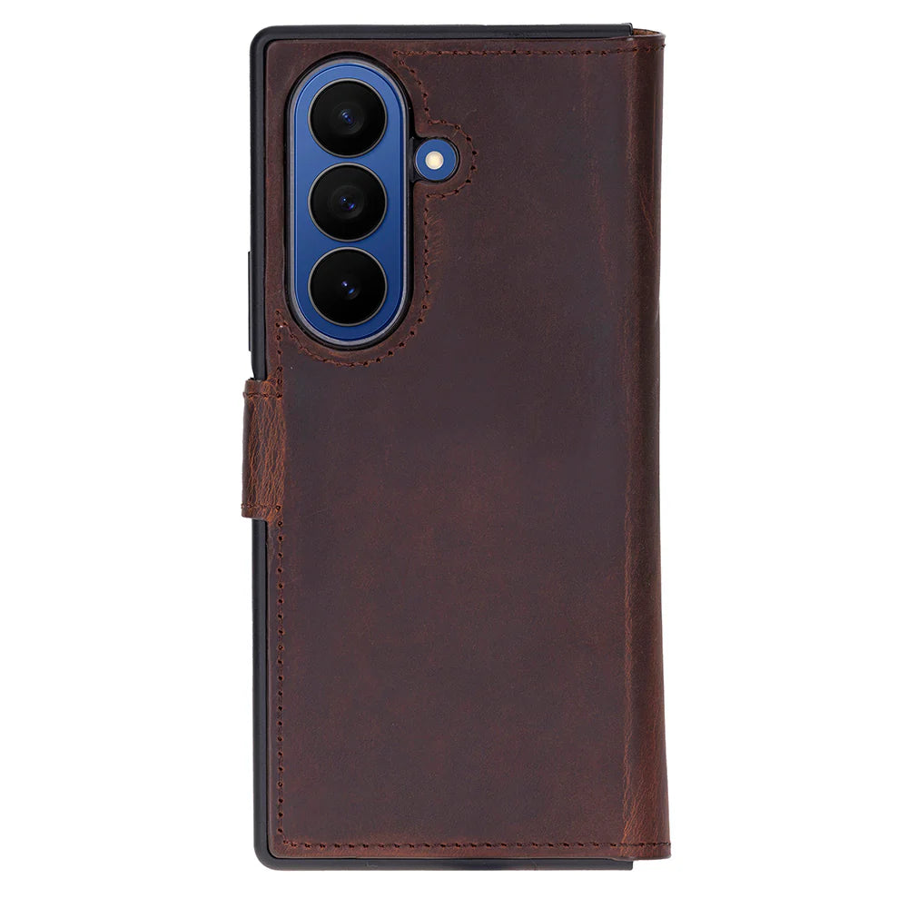 Brieftaschen-ID Leder Samsung Galaxy Z Fold7 Folio-Hülle