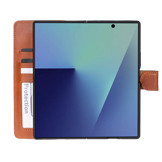 Wallet Id Leather Samsung Galaxy Z Fold7 Folio Case