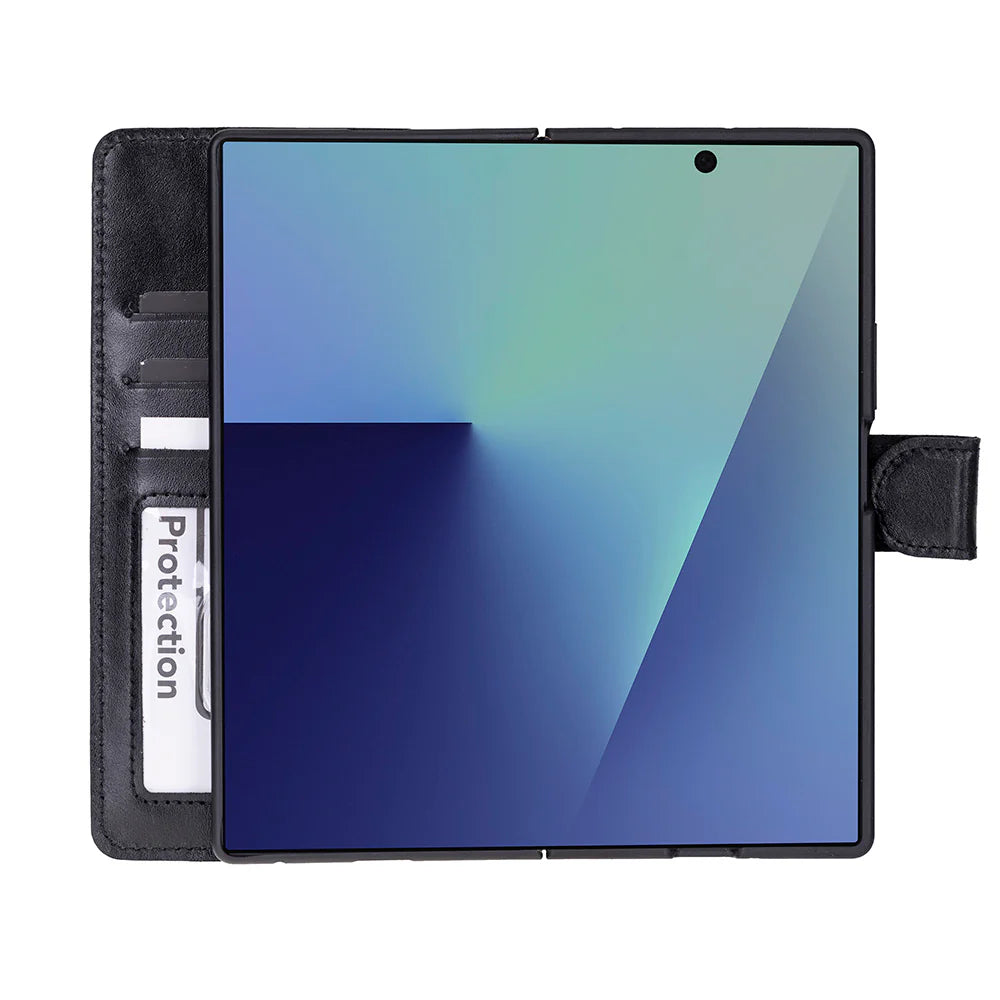 Brieftaschen-ID Leder Samsung Galaxy Z Fold7 Folio-Hülle
