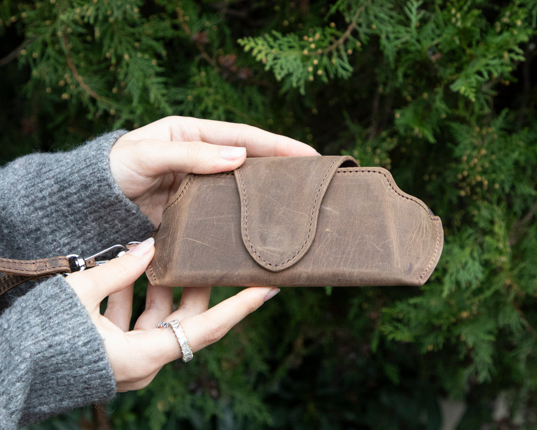 Riviera Brillenetui aus echtem Leder