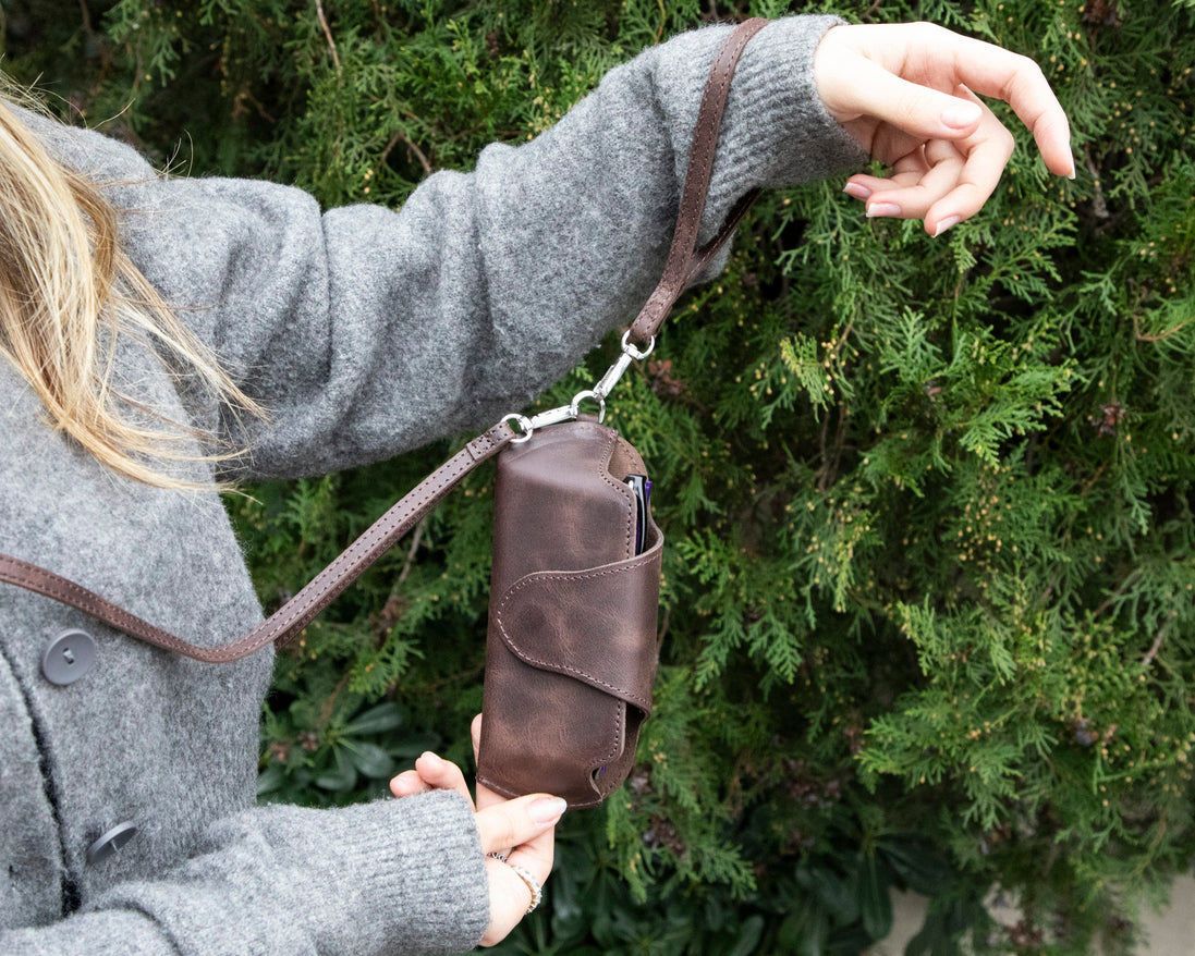 Riviera Brillenetui aus echtem Leder