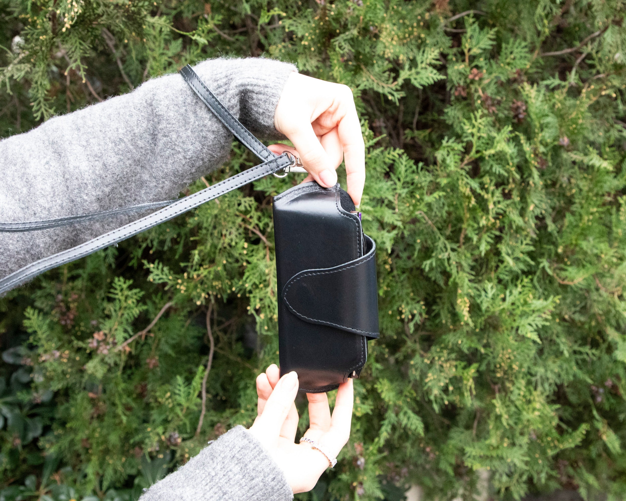 Riviera Brillenetui aus echtem Leder