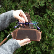 Riviera Brillenetui aus echtem Leder