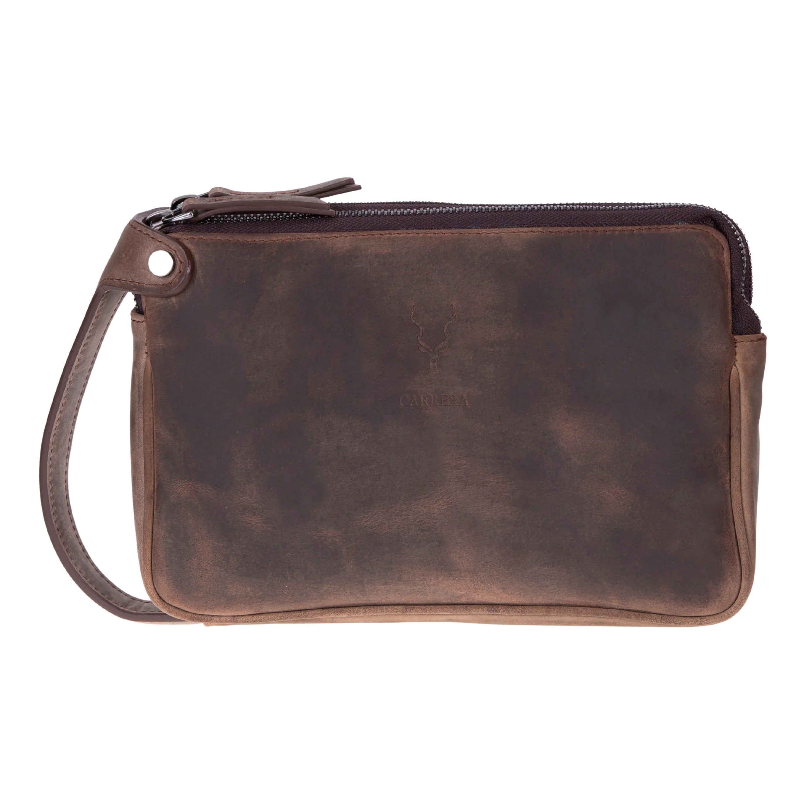 Carrera Valdiero Genuine Leather Handheld Organizer & Travel Clutch