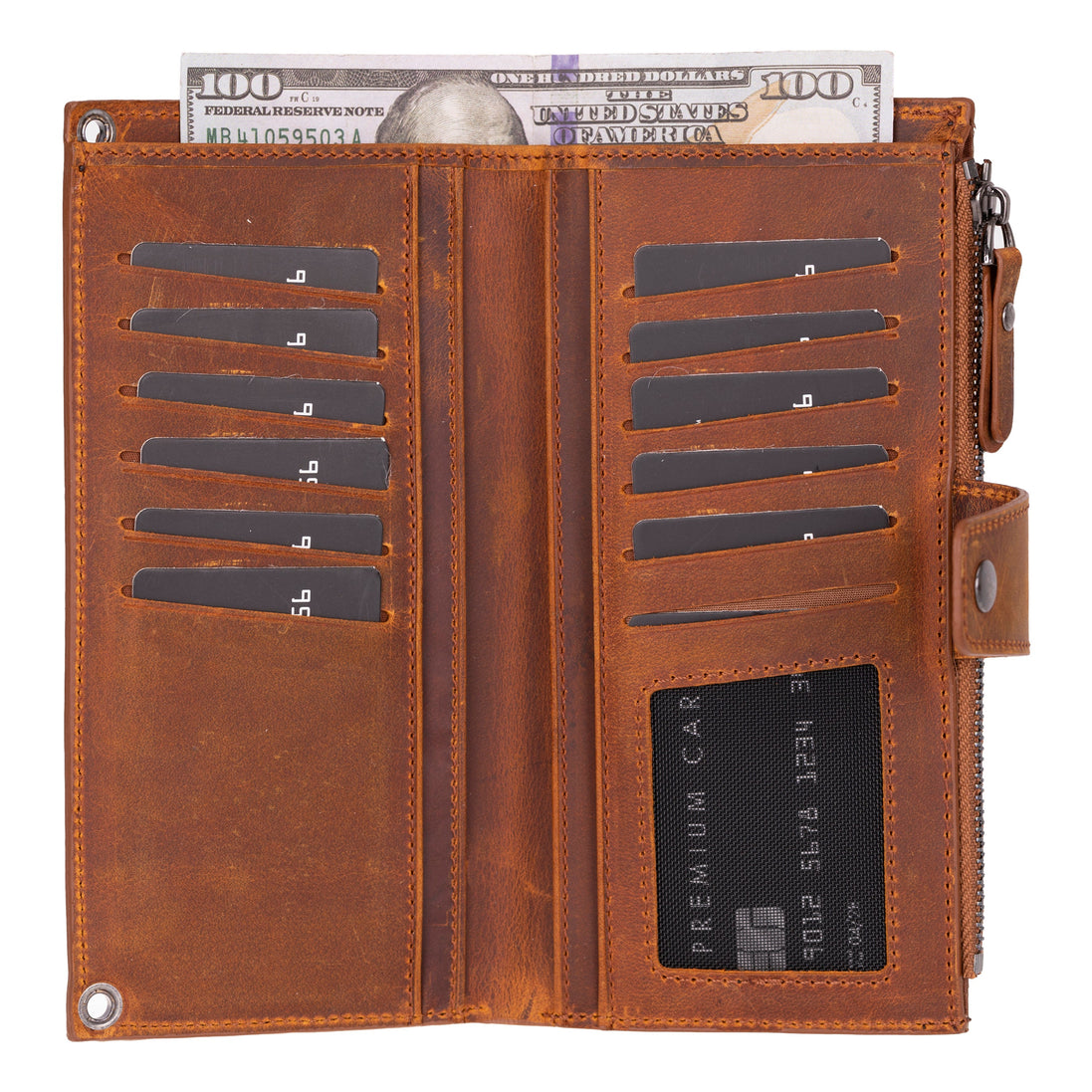 Lozan Geldbörse mit Riemen aus echtem Leder