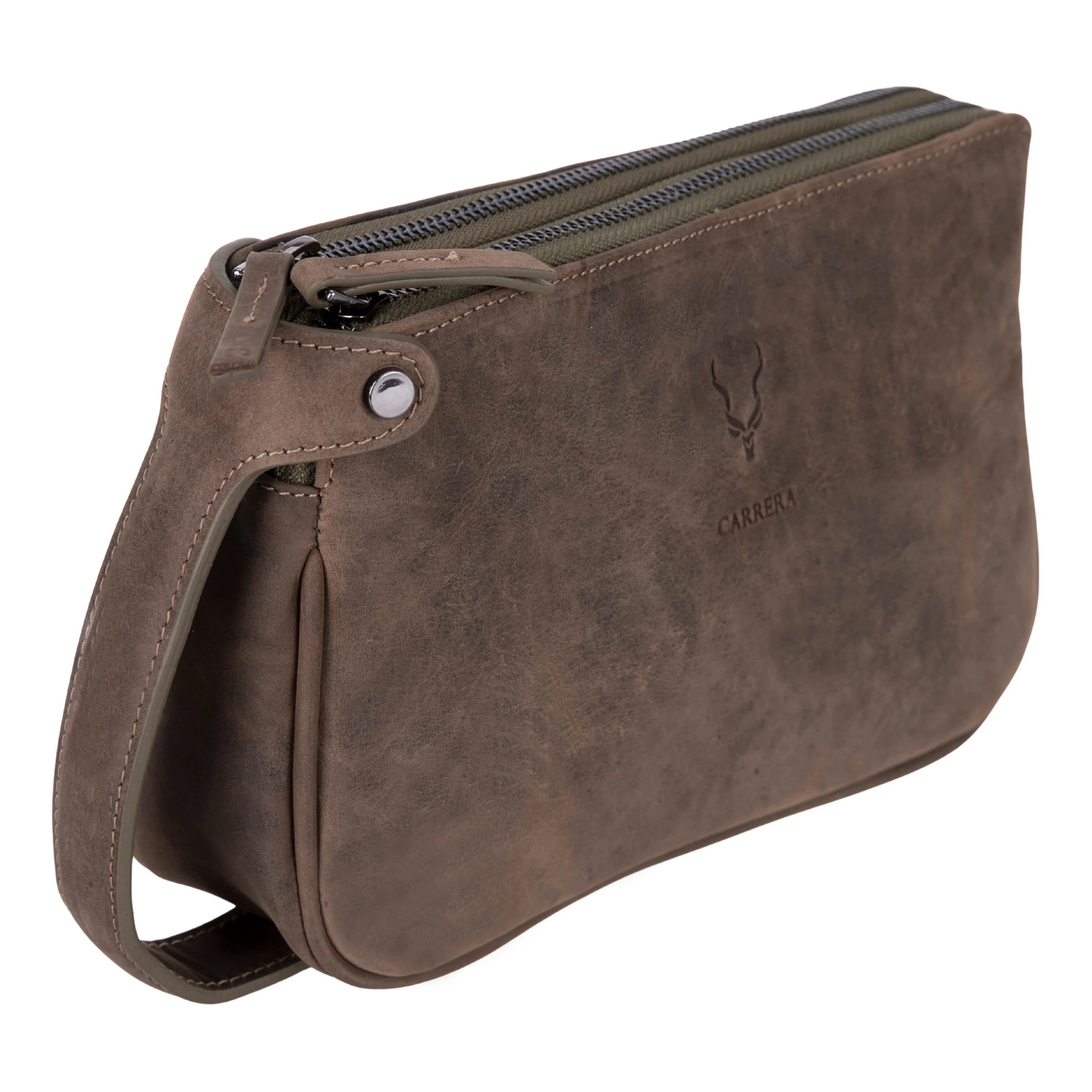 Carrera Valdiero Genuine Leather Handheld Organizer & Travel Clutch