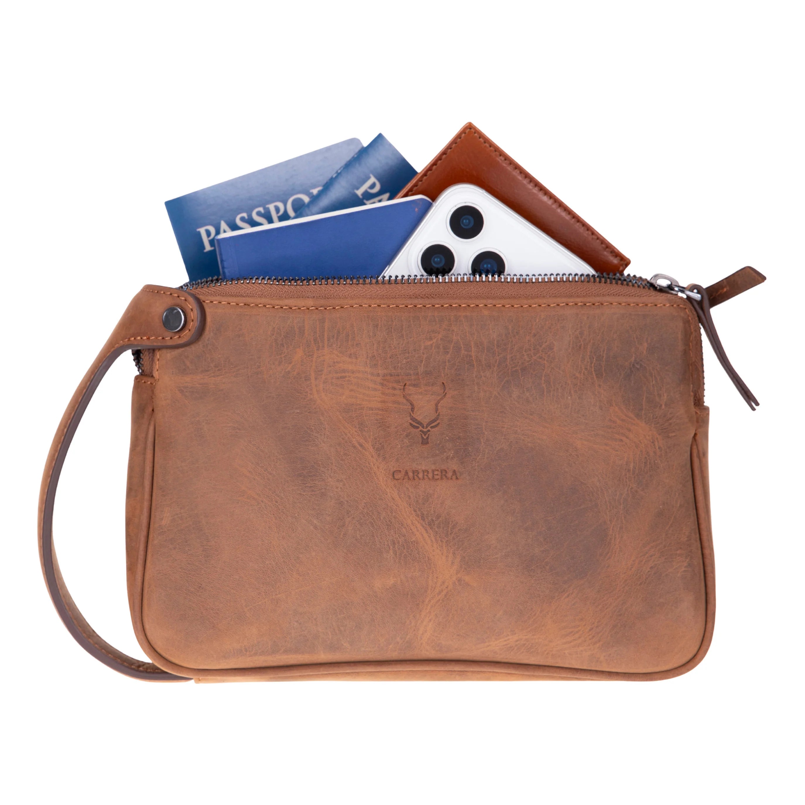 Herrenhandtasche aus Carrera Valdiero Leder