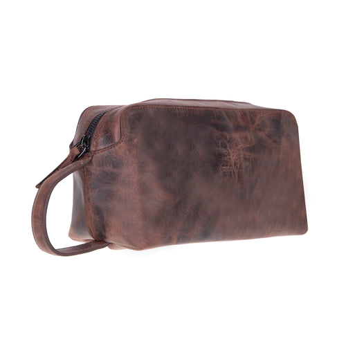 Carrera Montelaro Genuine Leather Toiletry Bag & Travel Organizer