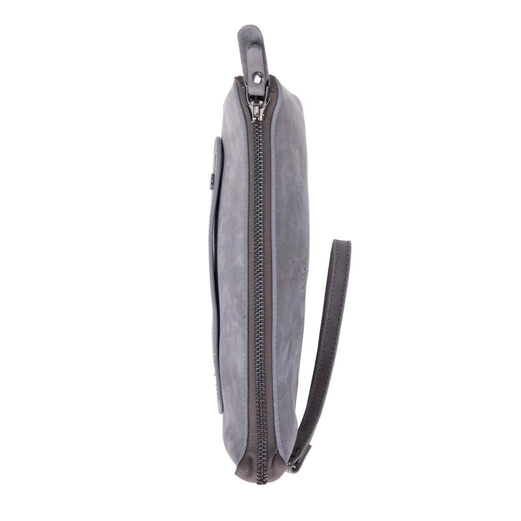 Carrera Vernox Genuine Leather Clutch Bag – Travel Organizer Wristlet with Zipper Compartments