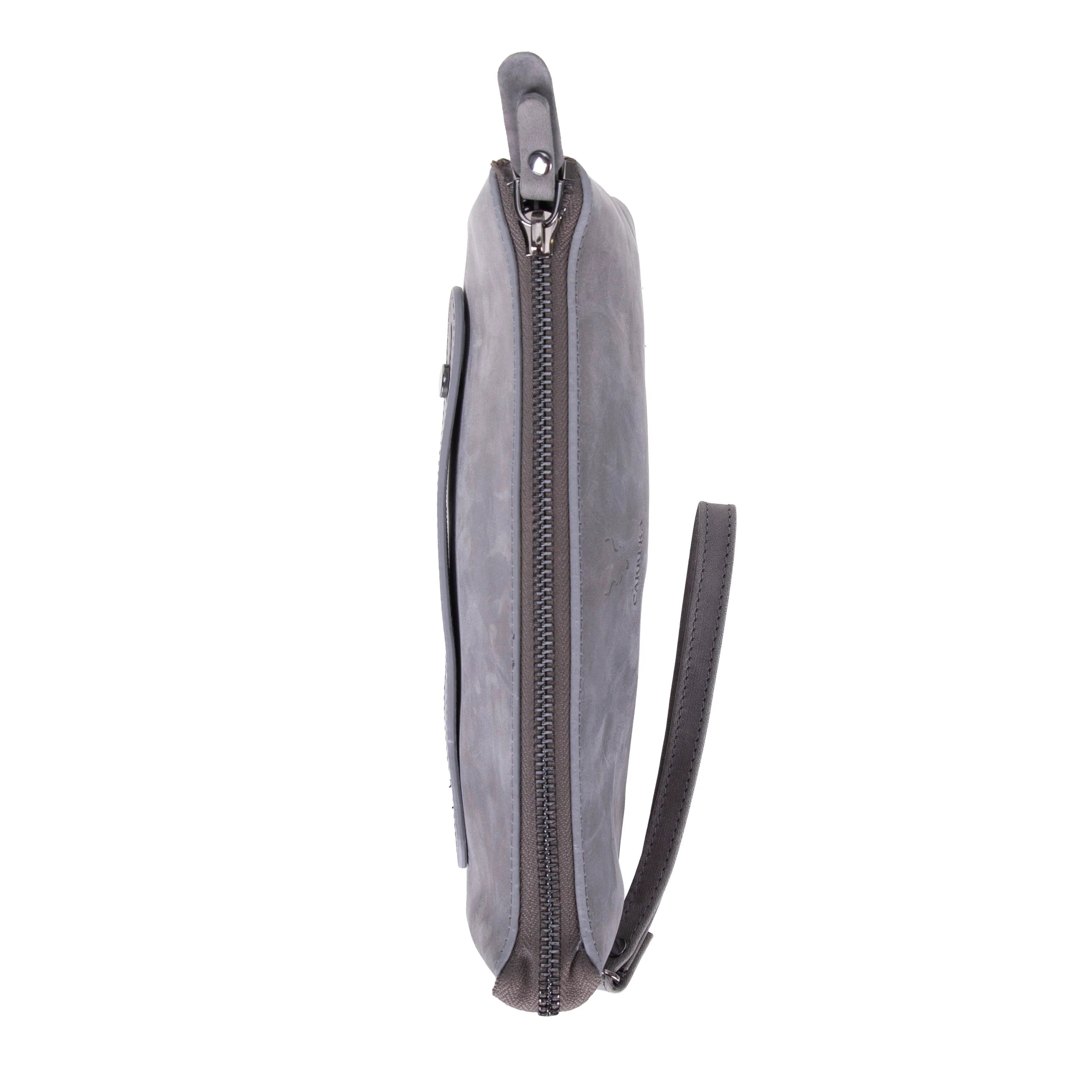 Carrera Vernox Genuine Leather Clutch Bag – Travel Organizer Wristlet with Zipper Compartments