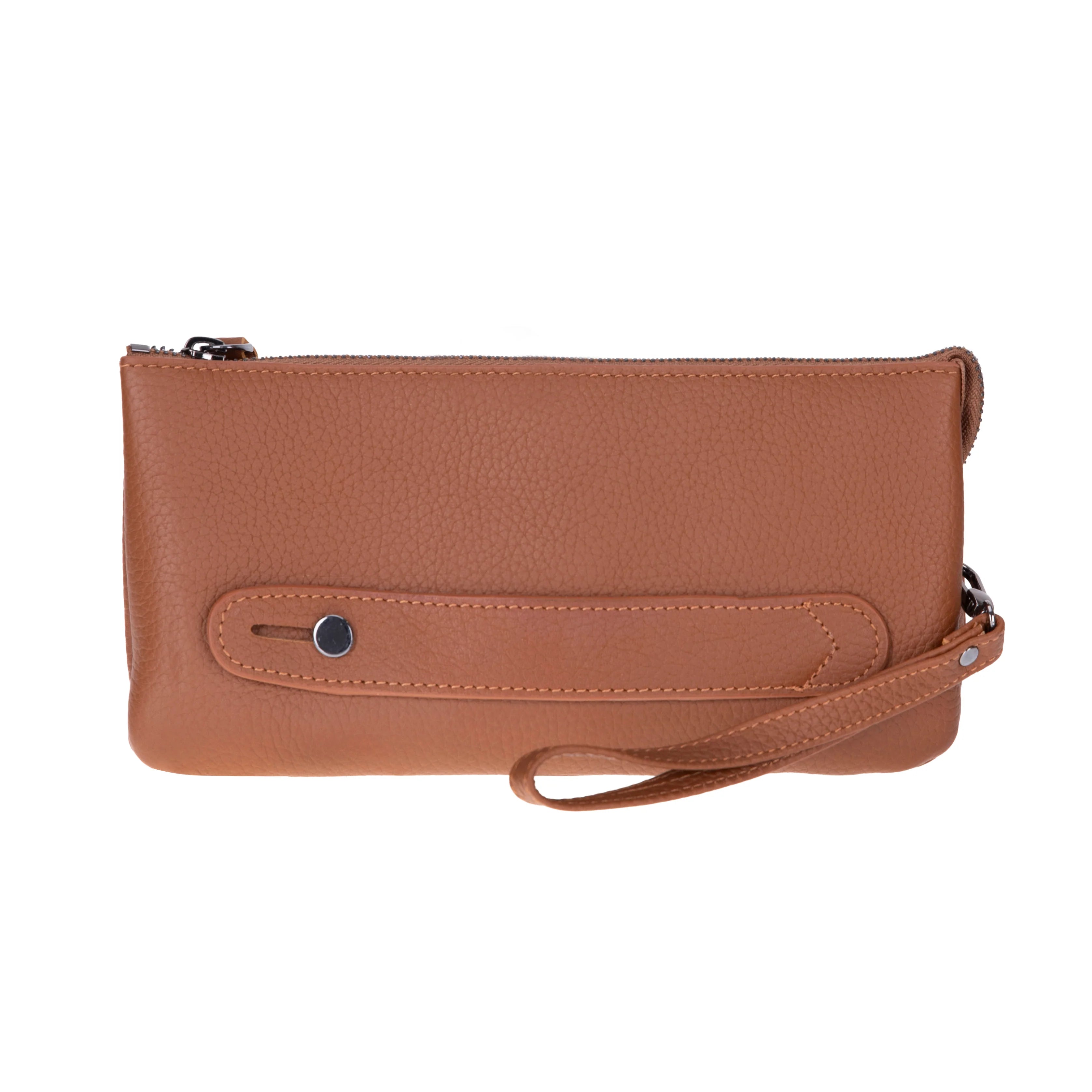 Carrera Vernox Genuine Leather Clutch Bag – Travel Organizer Wristlet with Zipper Compartments