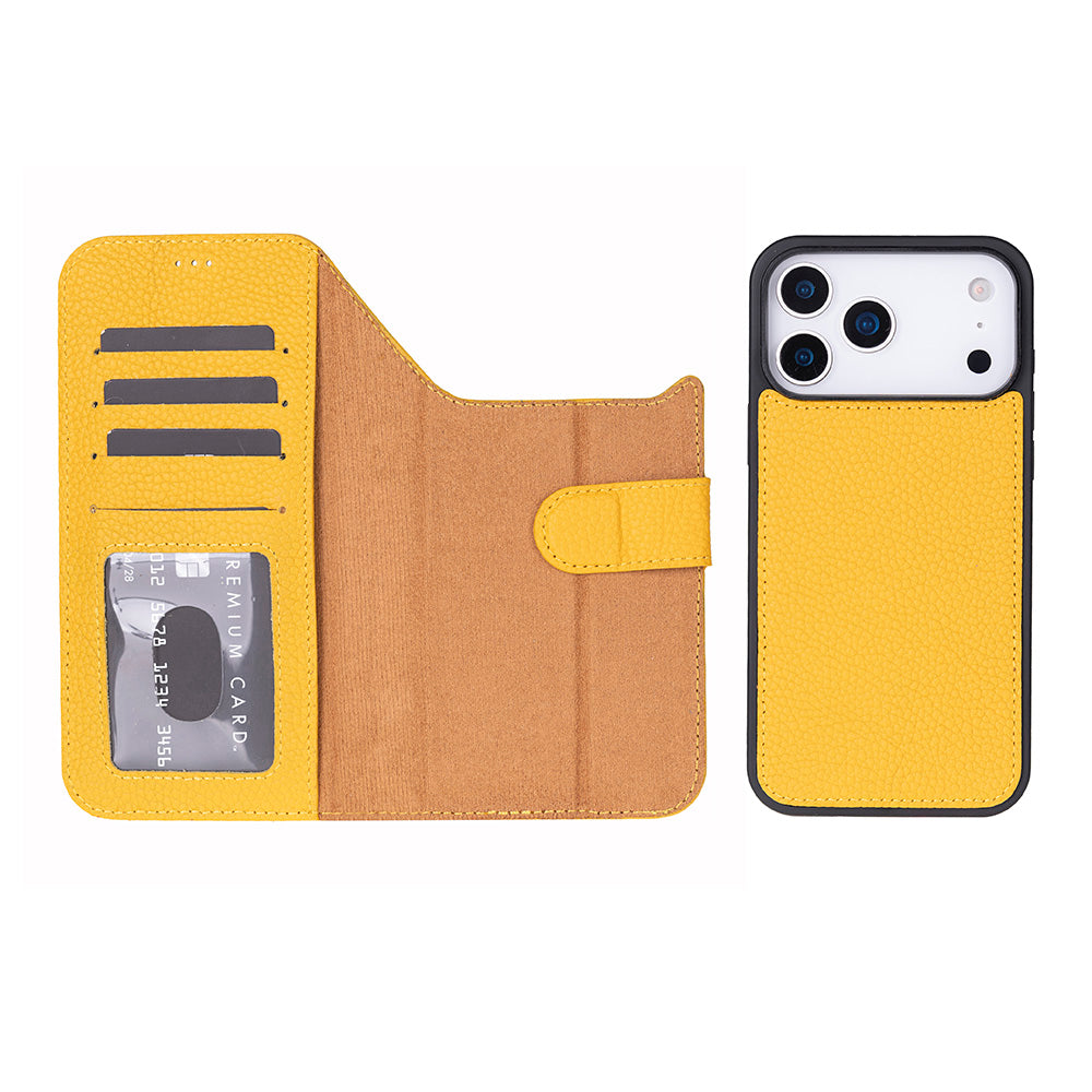 Meister Abnehmbare Premium-Leder-Wallet-Hülle für iPhone 17 Pro Max