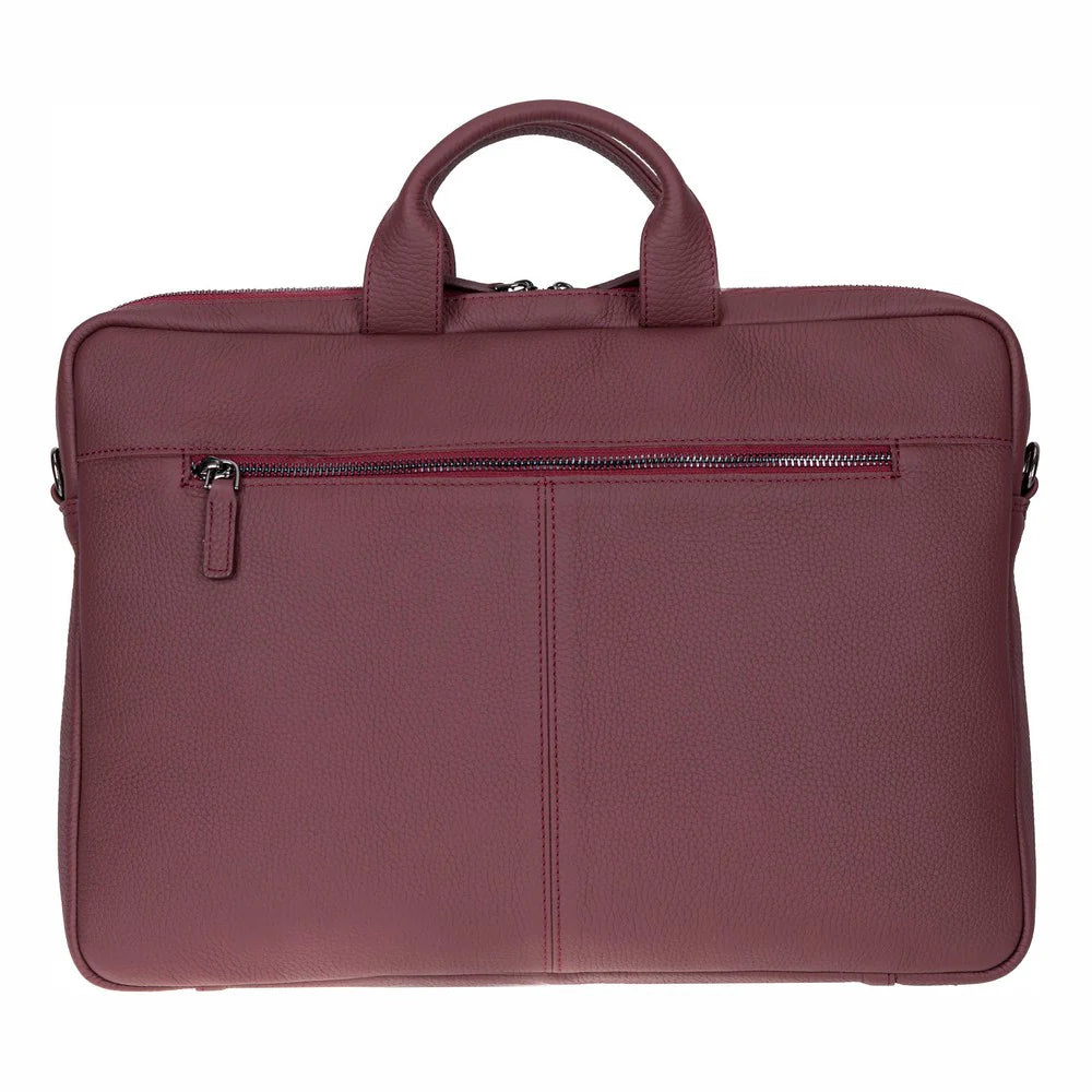 Truro Leather Business Briefcase / Laptop Case 13" With Suitcase