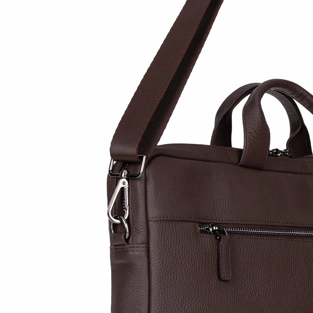 Truro Leather Business Briefcase / Laptop Case 13" With Suitcase