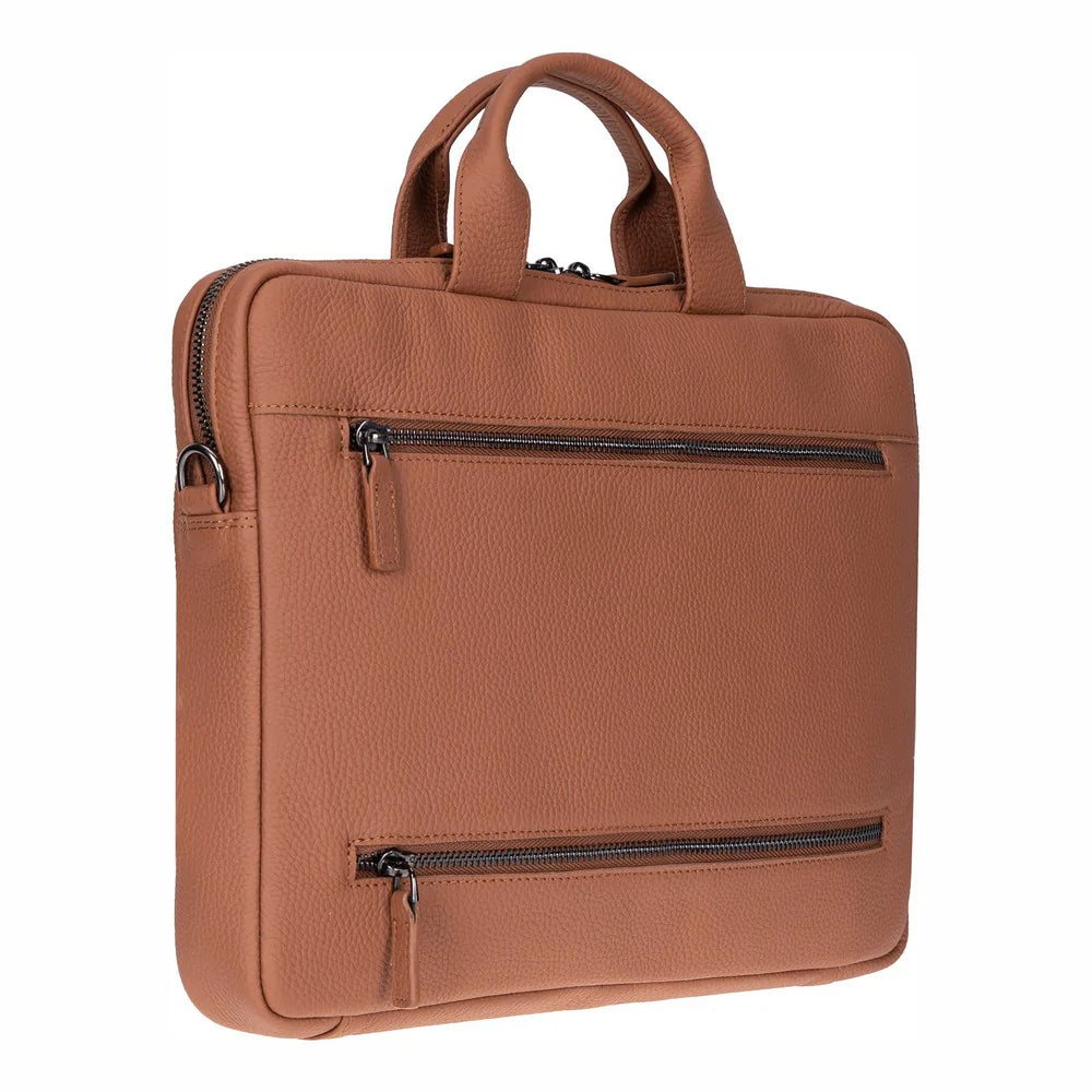 Truro Leather Business Briefcase / Laptop Case 13" With Suitcase