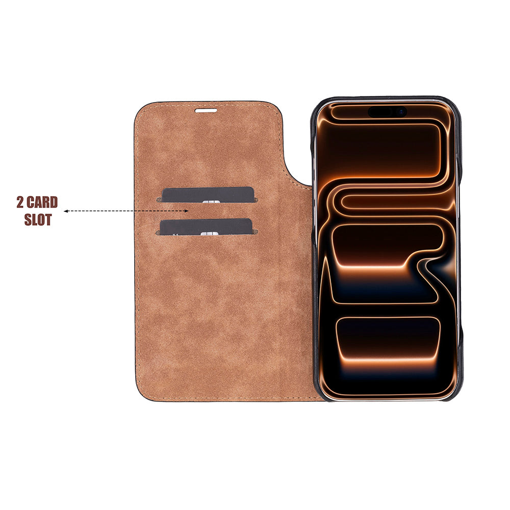 Kern Premium Leather Folio Case for iPhone 17 Pro Max