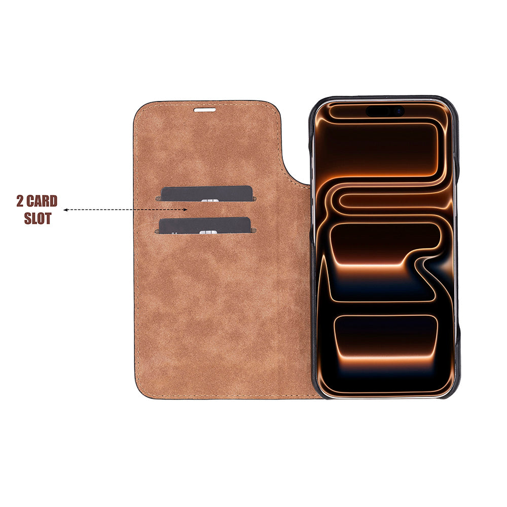 Kern Premium Leder-Folio-Hülle für iPhone 17 Pro