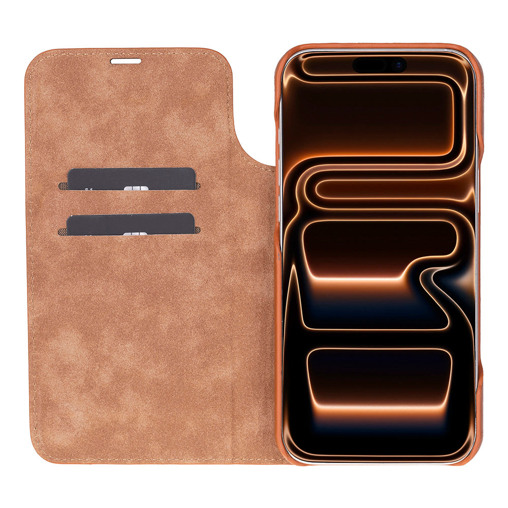 Kern Premium Leder-Folio-Hülle für iPhone 17 Pro Max