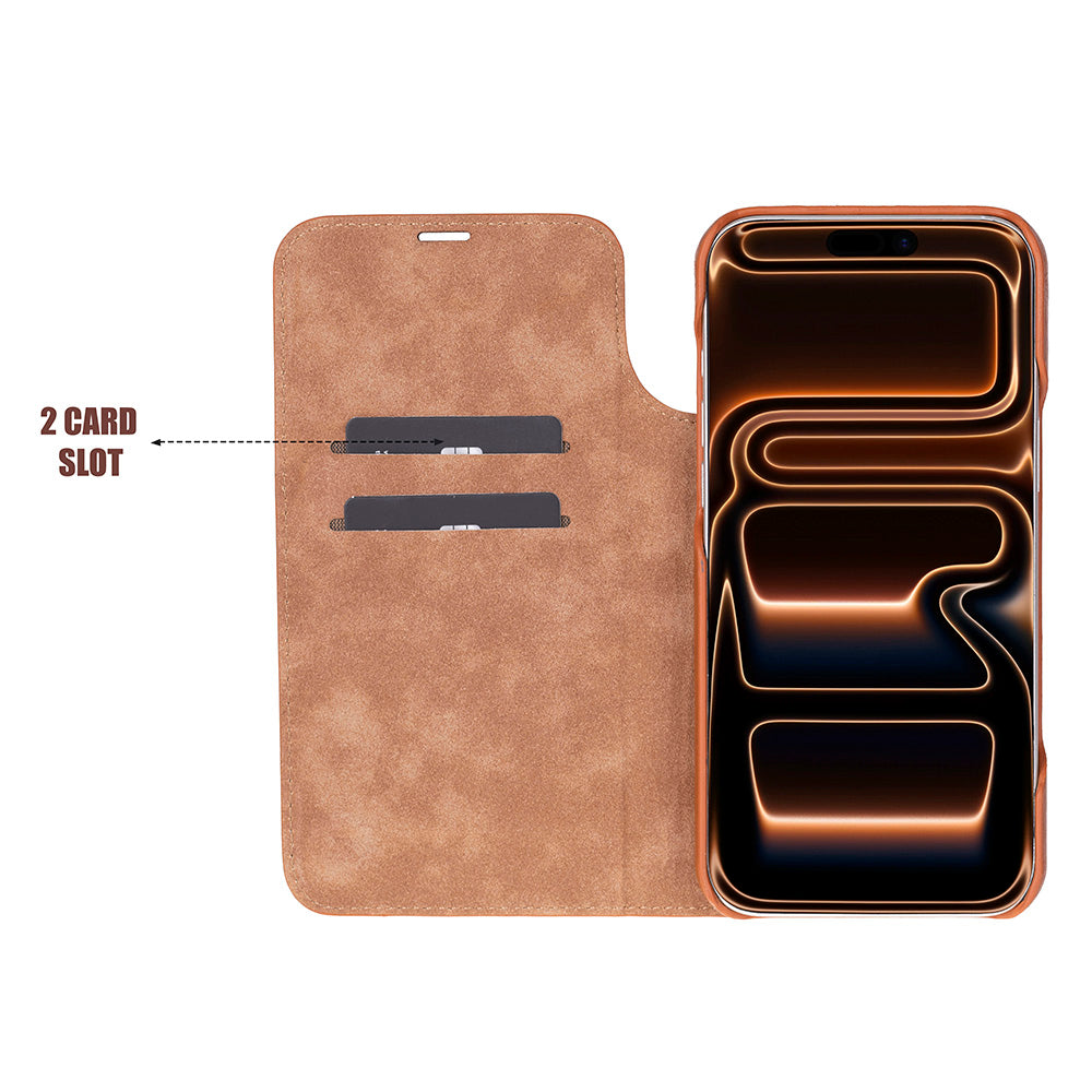 Kern Premium Leder-Folio-Hülle für iPhone 17 Pro Max