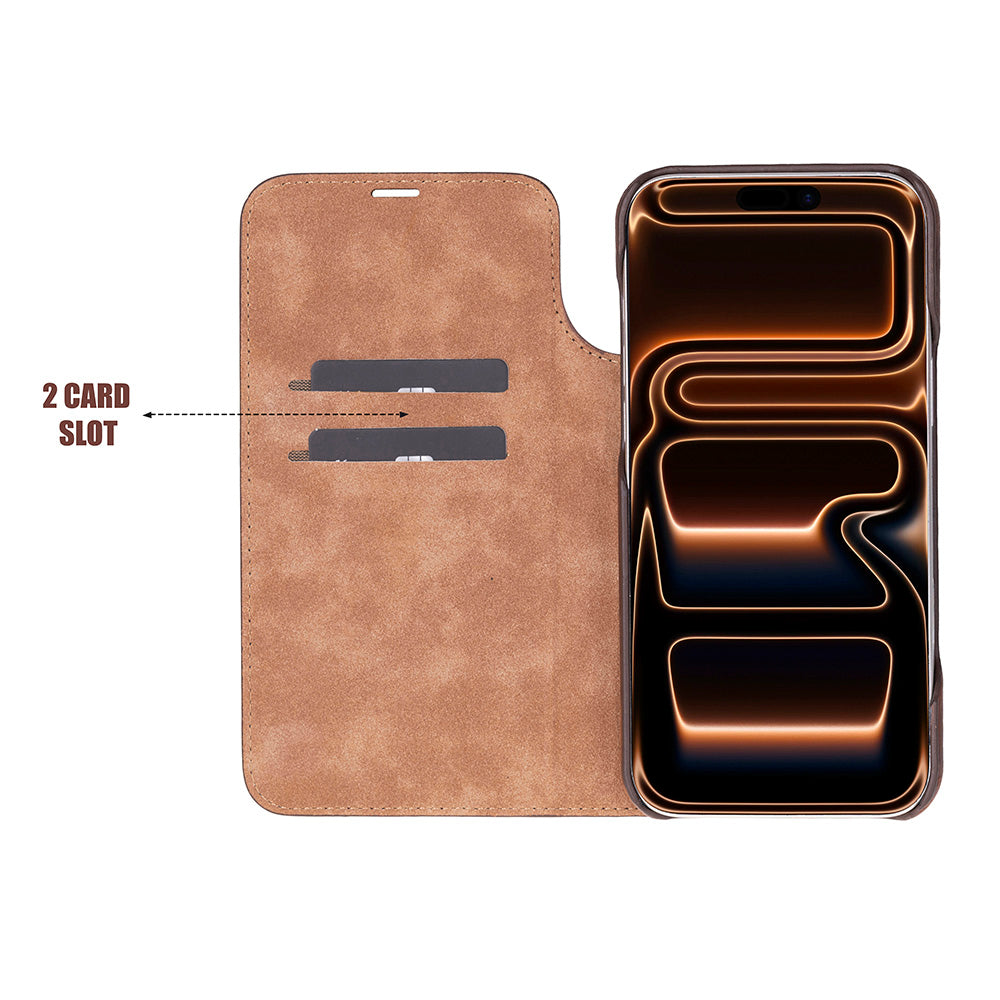 Kern Premium Leder-Folio-Hülle für iPhone 17 Pro Max