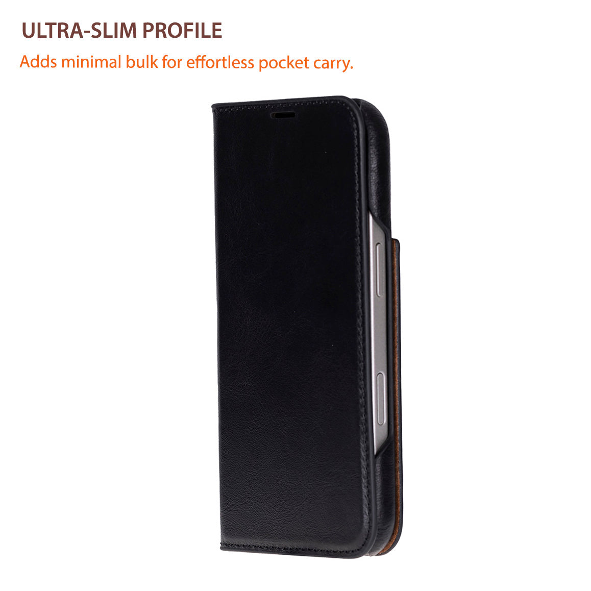 Kern Premium Leder-Folio-Hülle für iPhone 17