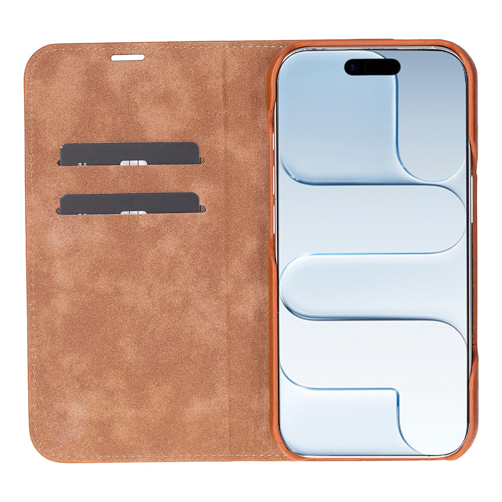 Kern Premium Leather Folio Case for iPhone 17