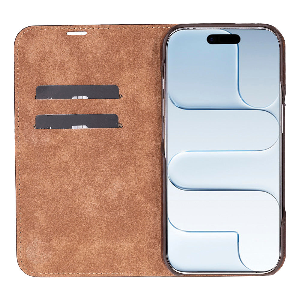 Kern Premium Leather Folio Case for iPhone 17