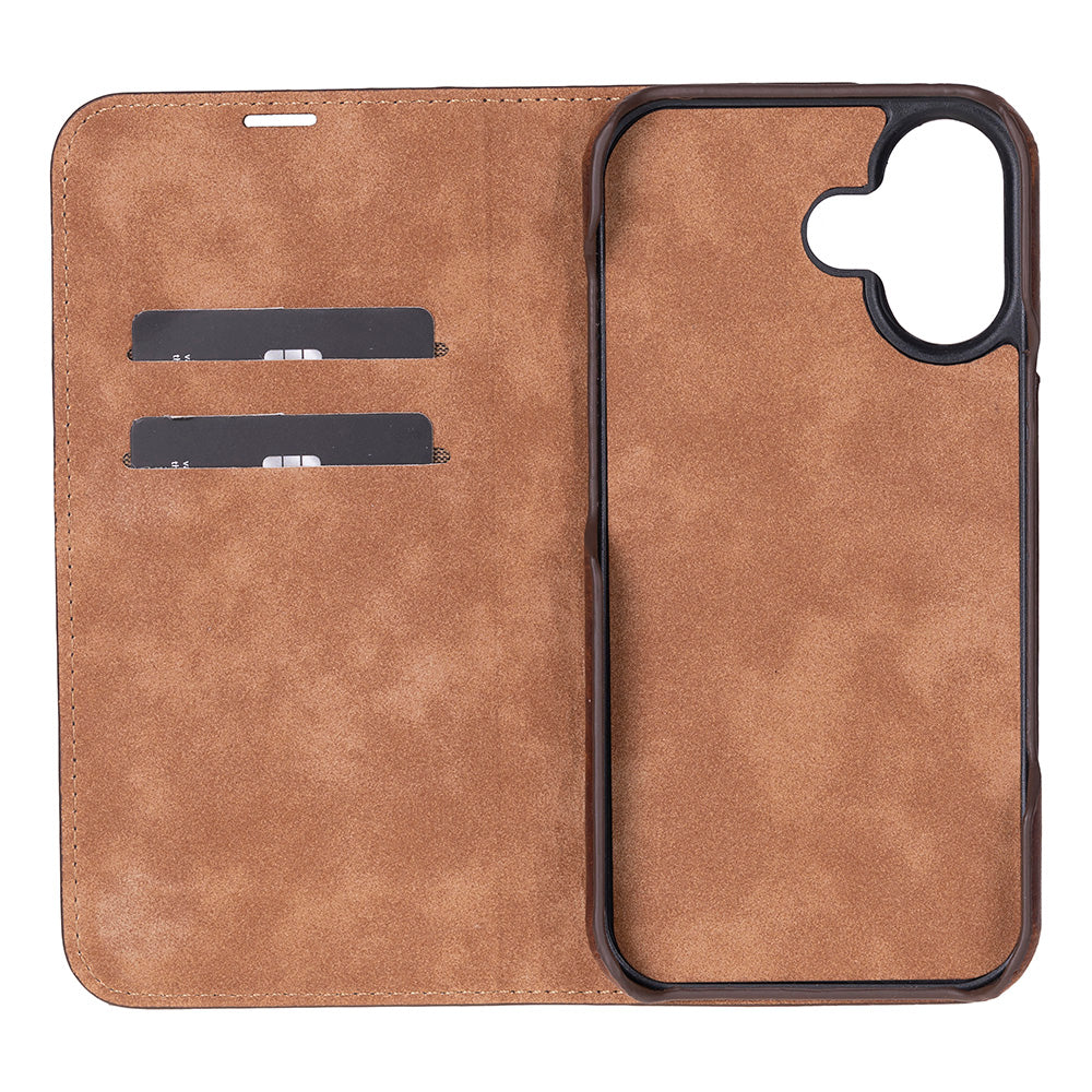 Kern Premium Leather Folio Case for iPhone 17