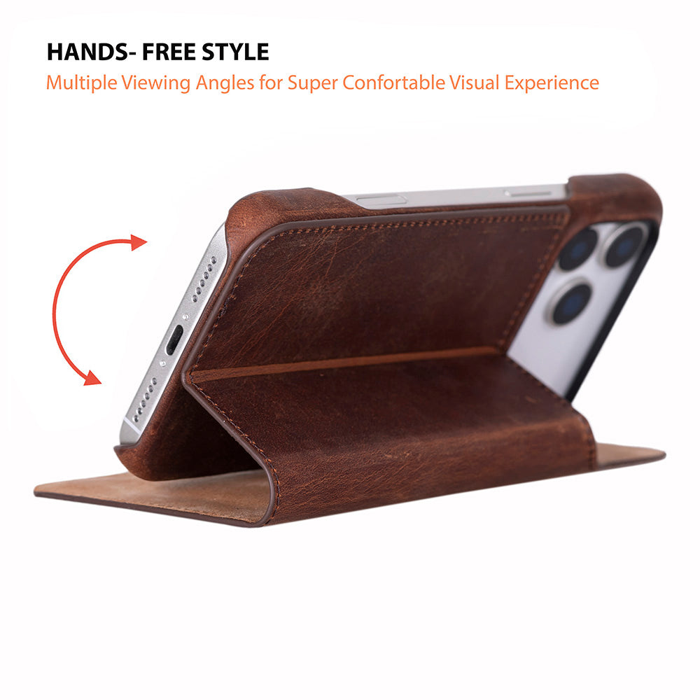 Kern Premium Leather Folio Case for iPhone 17 Pro Max